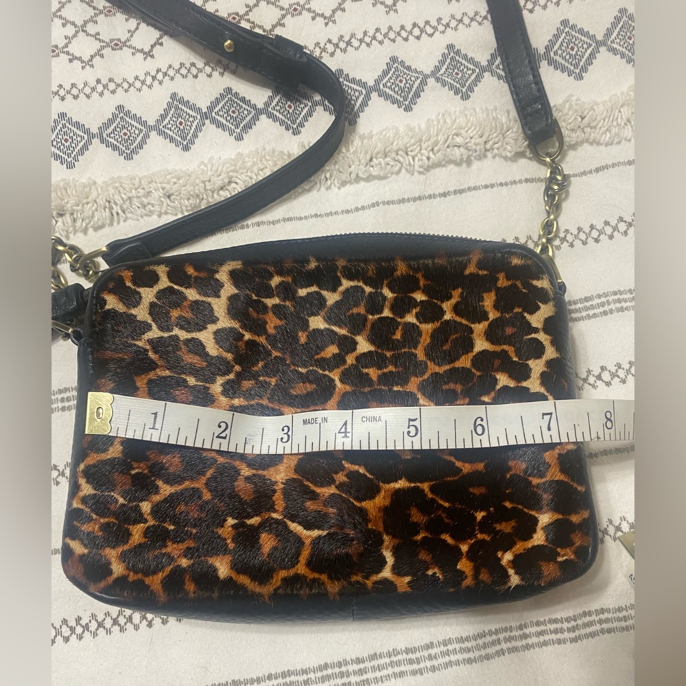 HOBO calf hair leather leopard printed crossbody purse. NWOT. - Picture 2 of 14
